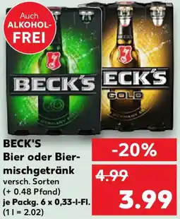 Kaufland BECK'S Bier oder Biermischgetränk Angebot