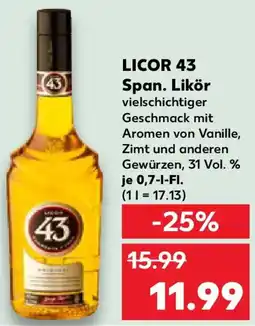 Kaufland LICOR 43 Span. Likör Angebot
