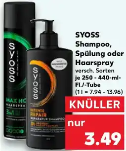 Kaufland SYOSS Shampoo, Spülung oder Haarspray Angebot