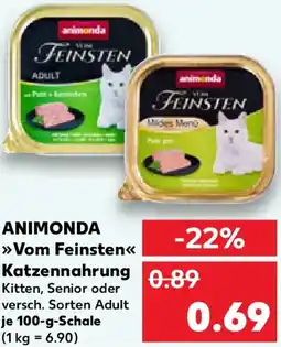 Kaufland ANIMONDA Vom Feinsten Katzennahrung Angebot