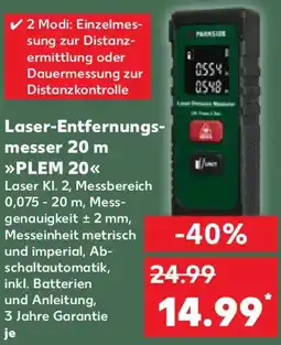 Kaufland Parkside Laser-Entfernungsmesser 20 m PLEM 20 Angebot