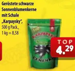 Mix Markt Geröstete schwarze Sonnenblumenkerne mit Schale „Karpaysky" Angebot