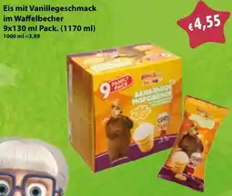 Mix Markt Eis mit Vanillegeschmack im Waffelbecher Angebot