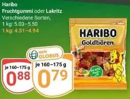 Globus Haribo Fruchtgummi oder Lakritz Angebot