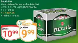 Globus Beck's Bier Angebot