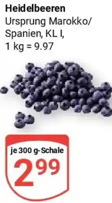 Globus Heidelbeeren Angebot