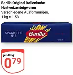 Globus Barilla Original italienische Hartweizenteigwaren Angebot