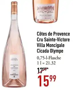 Galeria Markthalle Côtes de Provence Cru Sainte-Victore Villa Moncigale Cicada Olympe Angebot