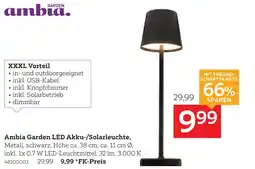 XXXLutz Ambia garden led akku-/solarleuchte Angebot