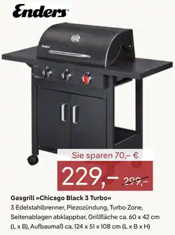 Pflanzen Kölle Enders gasgrill chicago black 3 turbo Angebot