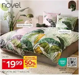 XXXLutz Novel satin-bettwäsche-garnitur „jungle paradise“ ca. 135 x 200 und 80 x 80 cm Angebot