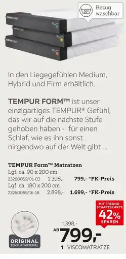 XXXLutz Tempur form matratzen Angebot