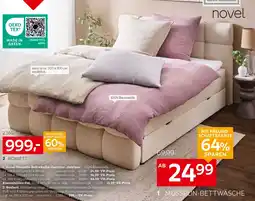 XXXLutz Novel musselin-bettwäsche-garnitur „gentano“ ca. 135 x 200 und 80 x 80 cm Angebot