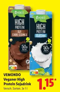 Lidl Vemondo veganer high protein sojadrink schoko-geschmack Angebot