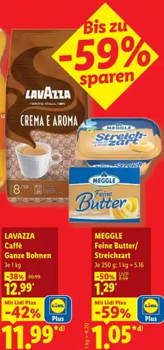 Lidl Lavazza caffè ganze bohnen Angebot
