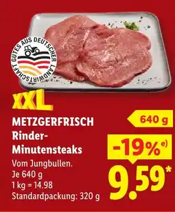 Lidl Metzgerfrisch rinder-minutensteaks Angebot