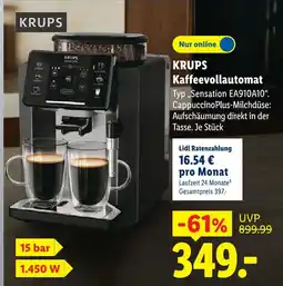 Lidl Krups kaffeevollautomat typ „sensation ea910a10“ Angebot
