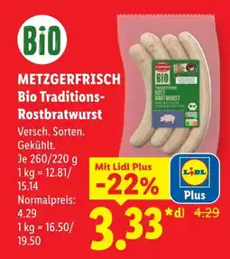 Lidl Metzgerfrisch bio traditions-rostbratwurst Angebot