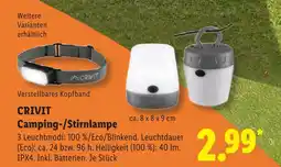 Lidl Crivit camping-/stirnlampe Angebot