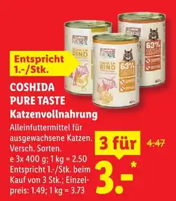 Lidl Coshida pure taste katzenvollnahrung Angebot