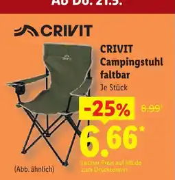 Lidl Crivit campingstuhl faltbar Angebot