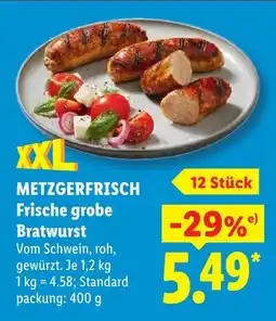 Lidl Metzgerfrisch frische grobe bratwurst Angebot