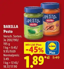 Lidl Barilla pesto genovese Angebot