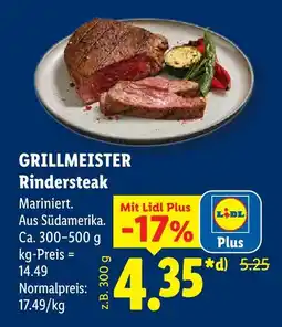 Lidl Grillmeister rindersteak Angebot