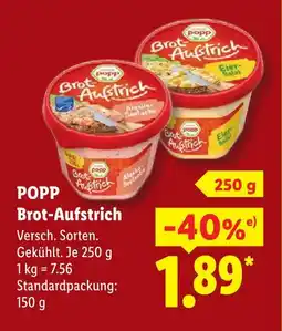 Lidl Popp brot-aufstrich alaska-seelachs Angebot