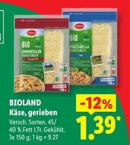 Lidl Bioland emmentaler gerieben Angebot