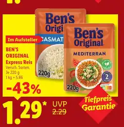 Lidl Ben's original basmati express reis Angebot