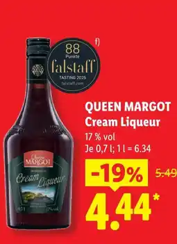 Lidl Queen margot cream liqueur Angebot
