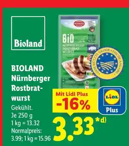 Lidl Bioland nürnberger rostbratwurst Angebot