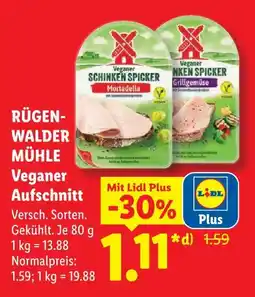 Lidl Rügenwalder mühle veganer schinken spicker mortadella Angebot