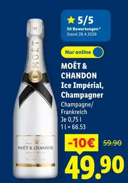 Lidl Moët & chandon ice impérial, champagner Angebot