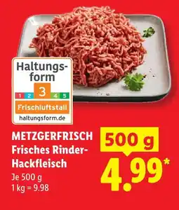 Lidl Metzgerfrisch frisches rinder-hackfleisch Angebot