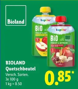 Lidl Bioland quetschbeutel apfel-banane-cookie Angebot