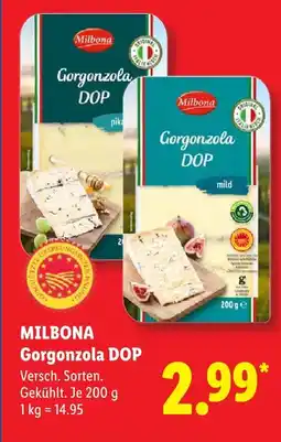 Lidl Milbona gorgonzola dop pikant Angebot