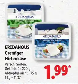 Lidl Eridanous cremiger hirtenkäse kräuter Angebot