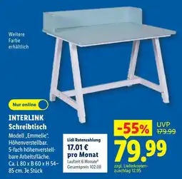 Lidl Interlink schreibtisch modell „emmelie“ Angebot