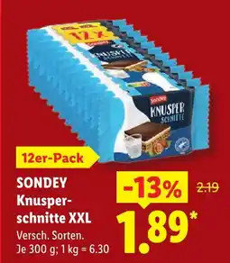 Lidl Sondey knusper-schnitte xxl Angebot