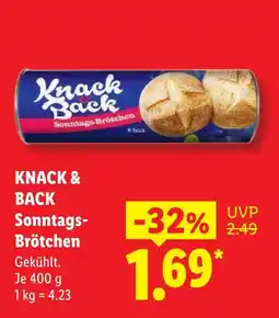 Lidl Knack & back sonntags-brötchen Angebot