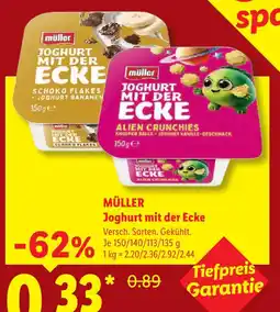 Lidl Müller joghurt mit der ecke schoko flakes Angebot