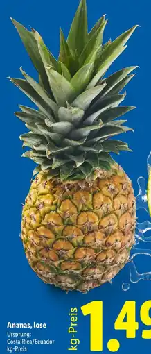 Lidl Ananas, lose Angebot