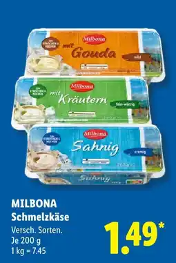 Lidl Milbona schmelzkäse mit gouda Angebot