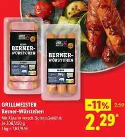 Lidl Grillmeister mini-berner-würstchen klassik Angebot