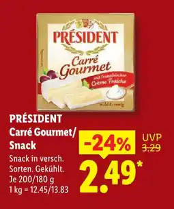 Lidl Président carré gourmet/snack Angebot