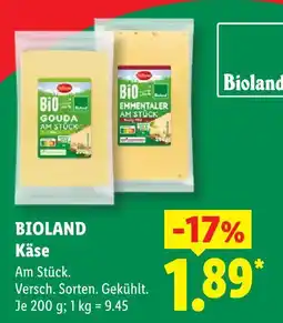 Lidl Bioland gouda am stück Angebot