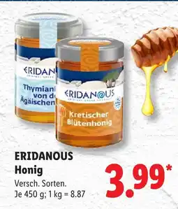 Lidl Eridanous thymianhonig von den ägäischen inseln Angebot
