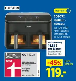 Lidl Cosori heißluftfritteuse typ „caf-r901-aeu“ Angebot